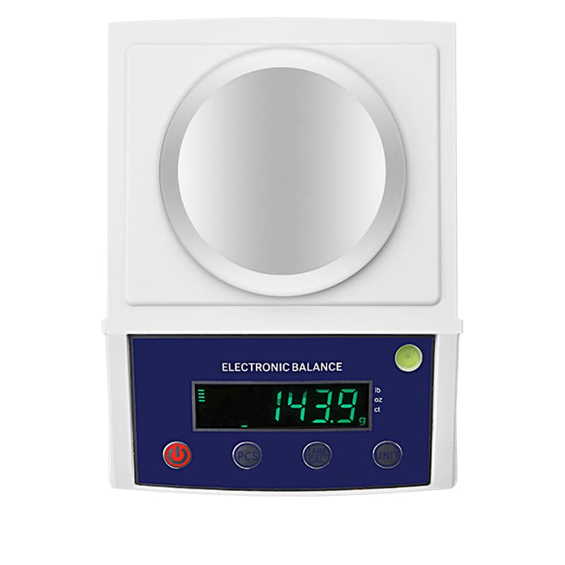 High Precision Digital Lab Scale 1000g x 0.01g - Analytical Electronic Balance with RS232 Port & Windshield for Jewelry, Science & Laboratory Use - Perfect for Gold Weighing, Chemical Measurement & Precise Lab Work