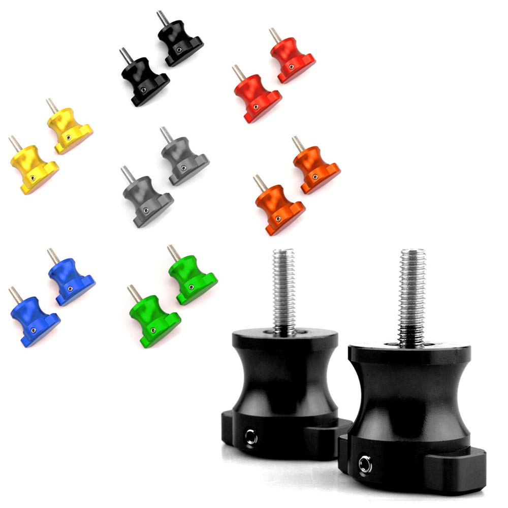 10MM Motorcycle Rear Swingarm Spool Sliders - Compatible with Yamaha FZR750RT (1987) - Paddock Stand Screws for Easy Maintenance & Bike Protection - Perfect for Garage Storage, DIY Repairs & Track Days