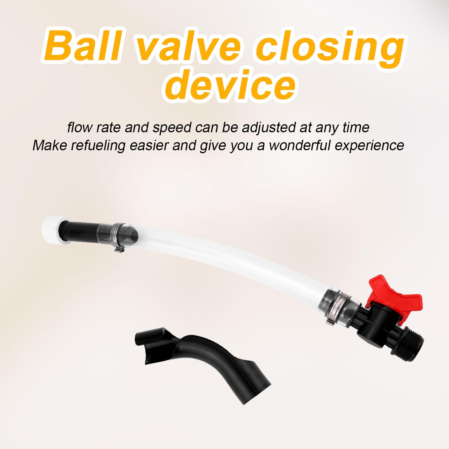 Racing Fuel Jug Hose with Ball Valve - Compatible with VP, EGS, LC2, Scribner 5-Gallon Cans for Motorsports
