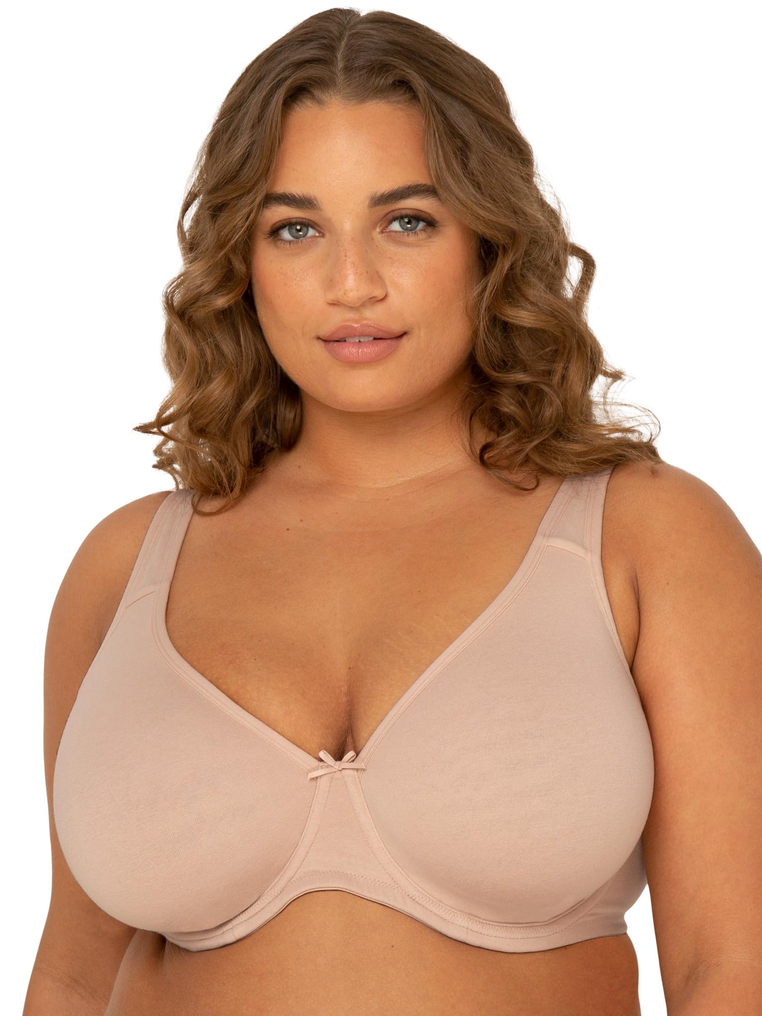 Fruit of the Loom Women's Plus Size Cotton Comfort Wireless Bra - Soft Support for Everyday Wear, Workouts & Relaxation
