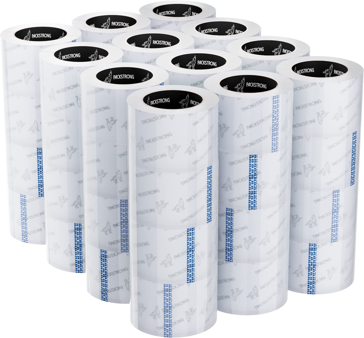 Industrial Strength Clear Packing Tape 48 Rolls - 3 Inch Wide, 2.5 Mil Thick, 110 Yards per Roll | Heavy Duty Acrylic Adhesive Shipping Tape for Moving Boxes, Office Packing & Ecommerce Shipping | Secure Packaging for Home, Warehouse & Online Business