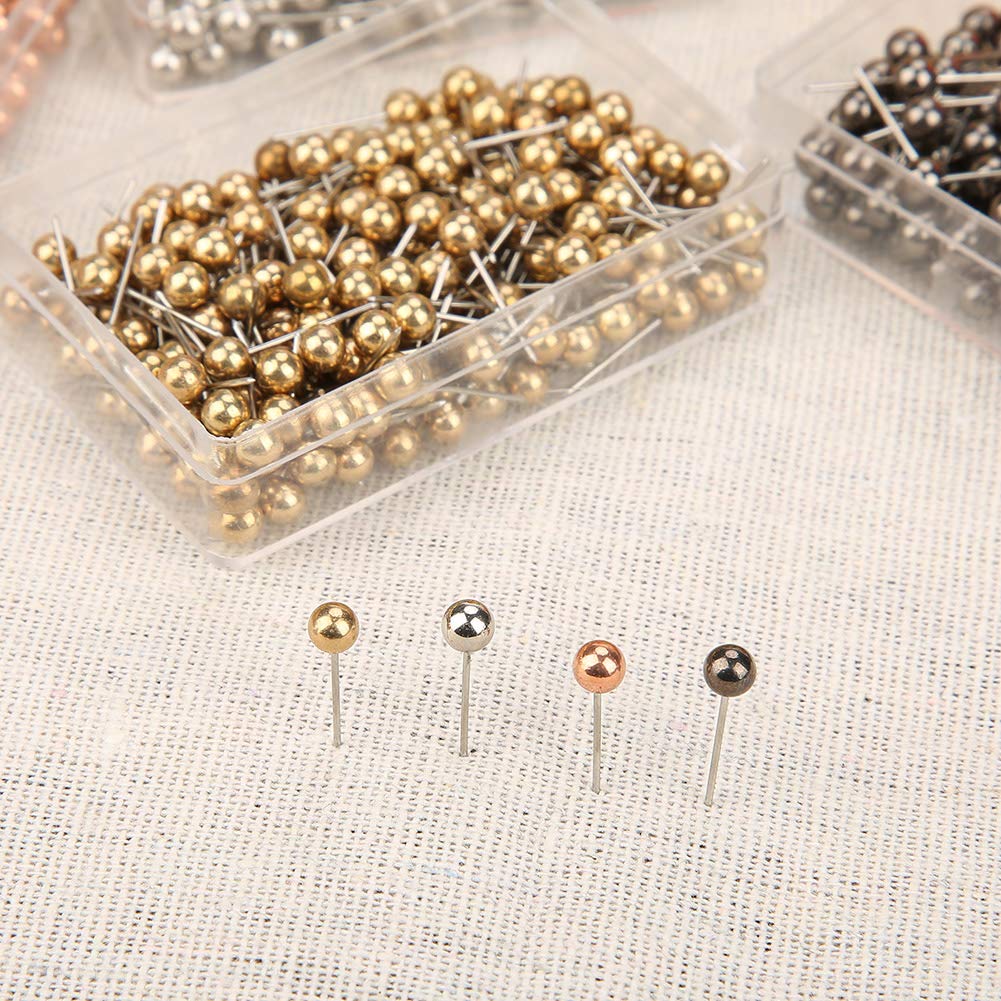 800Pcs Colorful Ball Head Sewing Pins for Dressmaking & Crafts