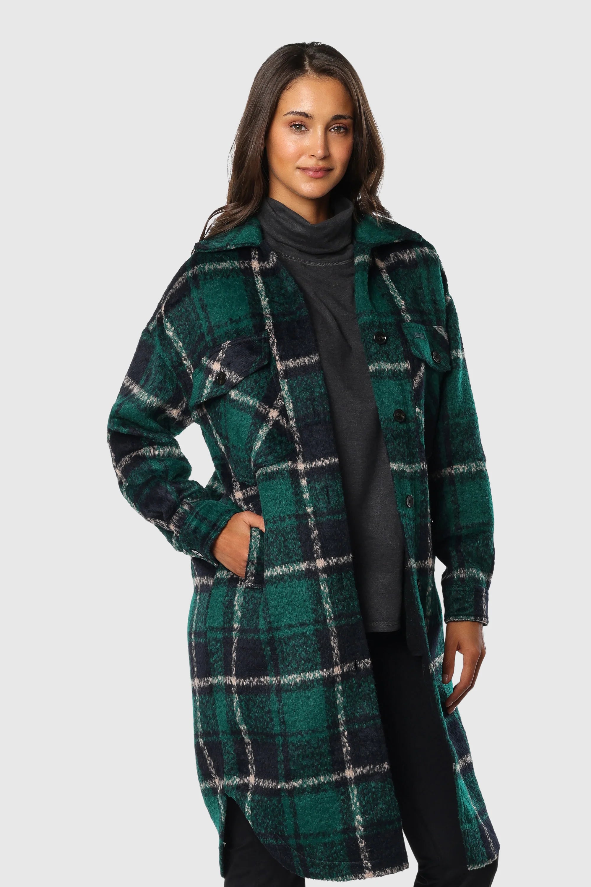 Stylish Long Shacket Coat for Women - Trendy Oversized Button-Up Jacket for Fall & Winter | Perfect for Layering, Casual Outfits & Outdoor Adventures