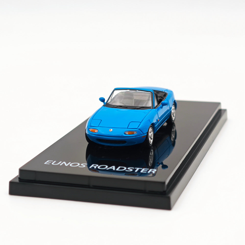 1/64 Scale Mazda Eunos Roadster NA6CE Diecast Model Car with Tonneau Cover - Blue HJ642025ABL Limited Edition Collectible Toy for Car Enthusiasts | Perfect for Display, Gifts, and Hobby Collections
