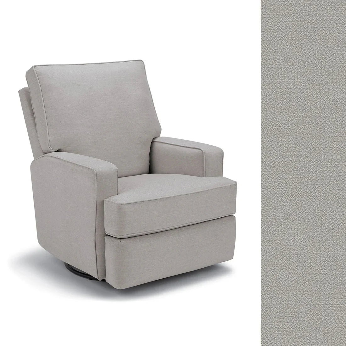 Best Power Swivel Recliner Chair - Ergonomic Massage & Heating for Living Room, Home Theater & Office - Adjustable Kersey Fabric Recliner with USB Charging Ports