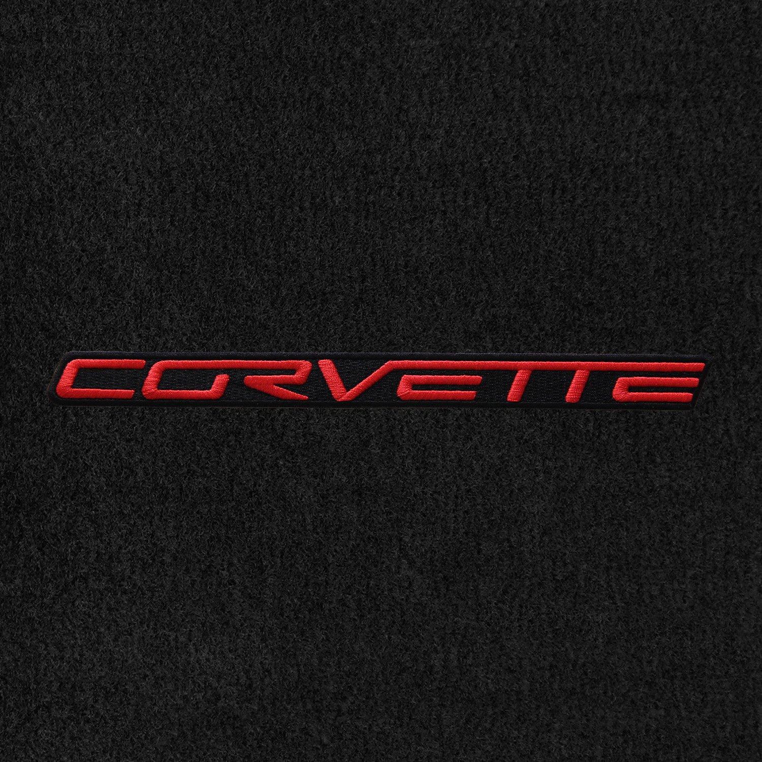 Lloyd Mats Velourtex Ebony Front Floor Mats for Chevrolet Corvette C6 2005-2013 with Red Corvette Logo - Premium Car Floor Mats for Enhanced Interior Protection & Style - Perfect for Daily Driving, Road Trips & Car Shows