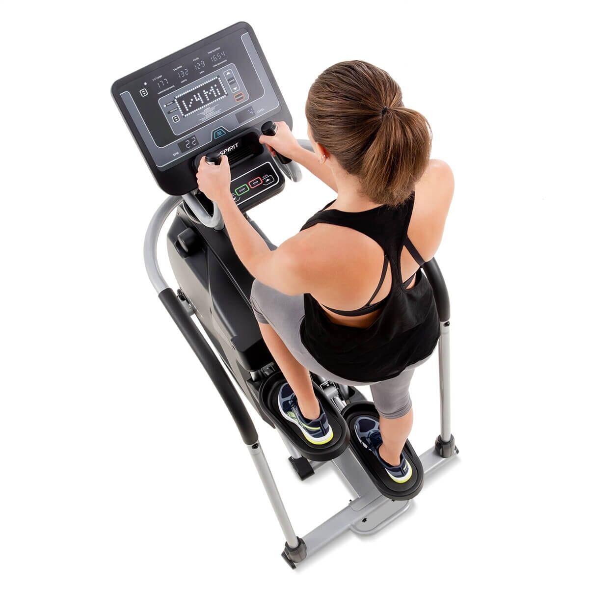 Spirit Fitness CS800 Stepper Machine - Compact Home Exercise Equipment for Cardio & Leg Workouts - Perfect for Small Spaces & Apartment Workouts