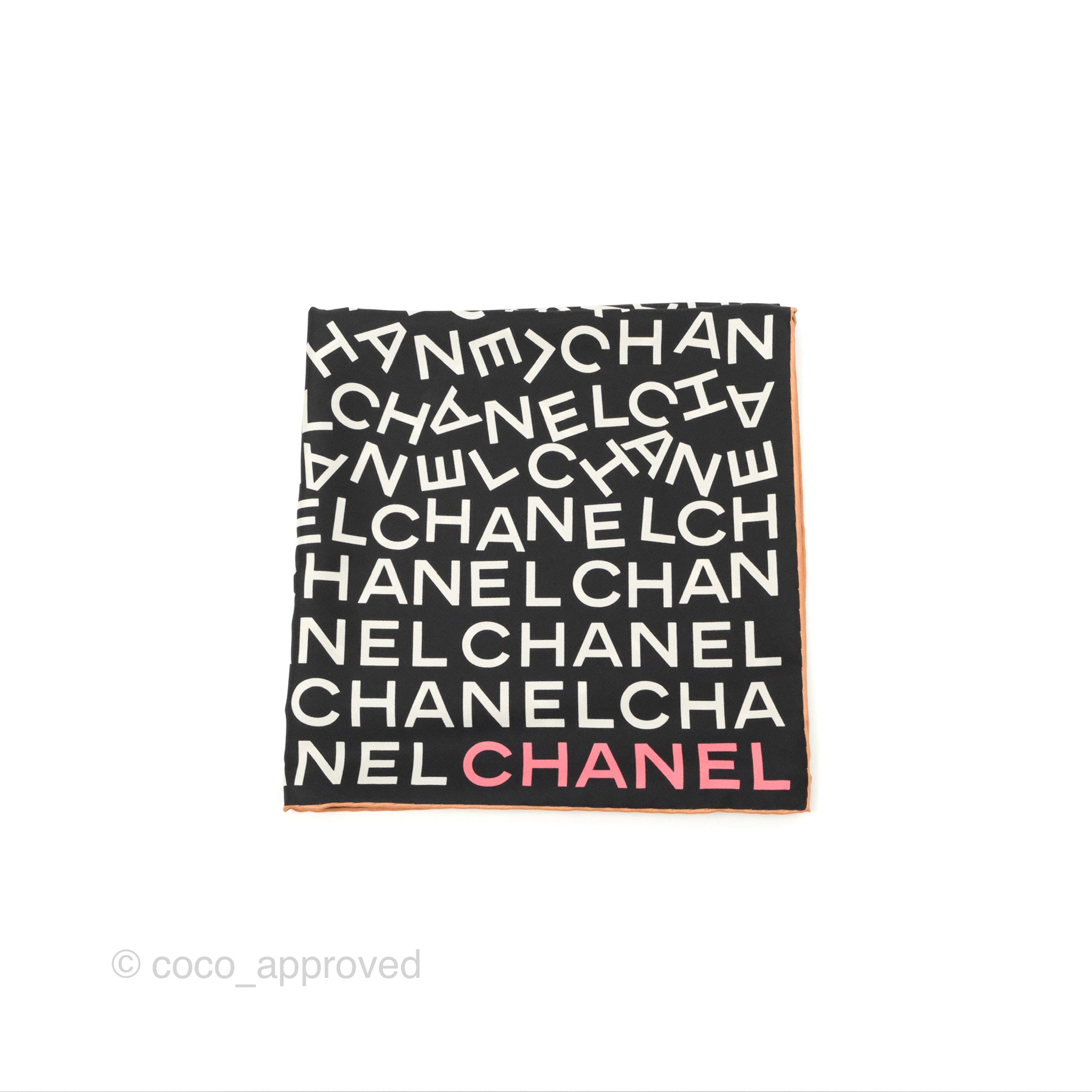 Chanel CC Silk Square Scarf 90 - Black & White Luxury Fashion Scarf for Women | Perfect for Elegant Outfits, Gift Giving & Special Occasions