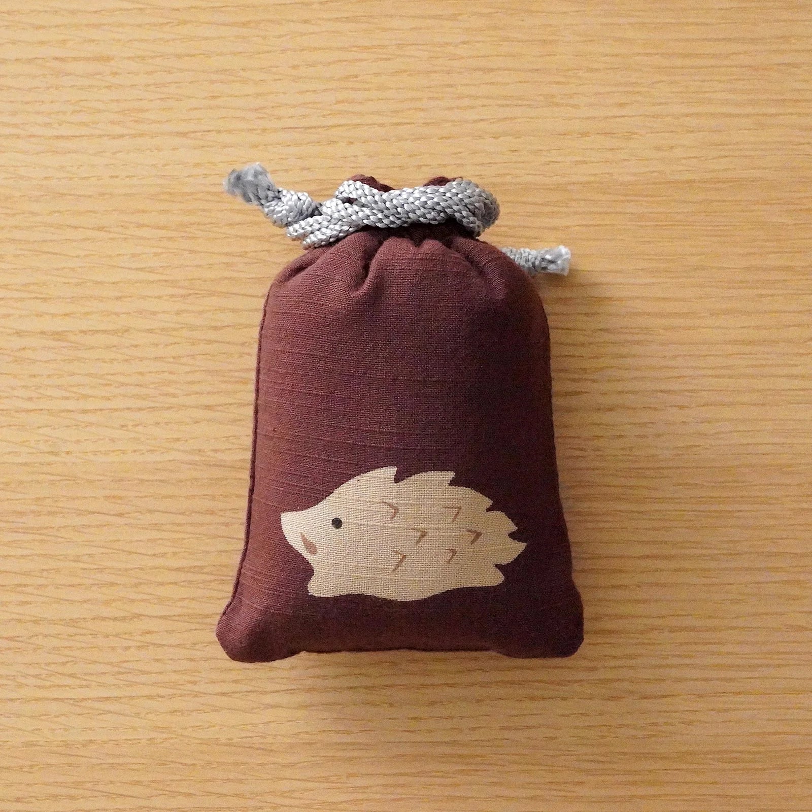 Katazome Small Talisman Bag - Boar Design Japanese Traditional Craft Drawstring Pouch | Good Luck Charm, Gift, Festival Accessory, Spiritual Protection