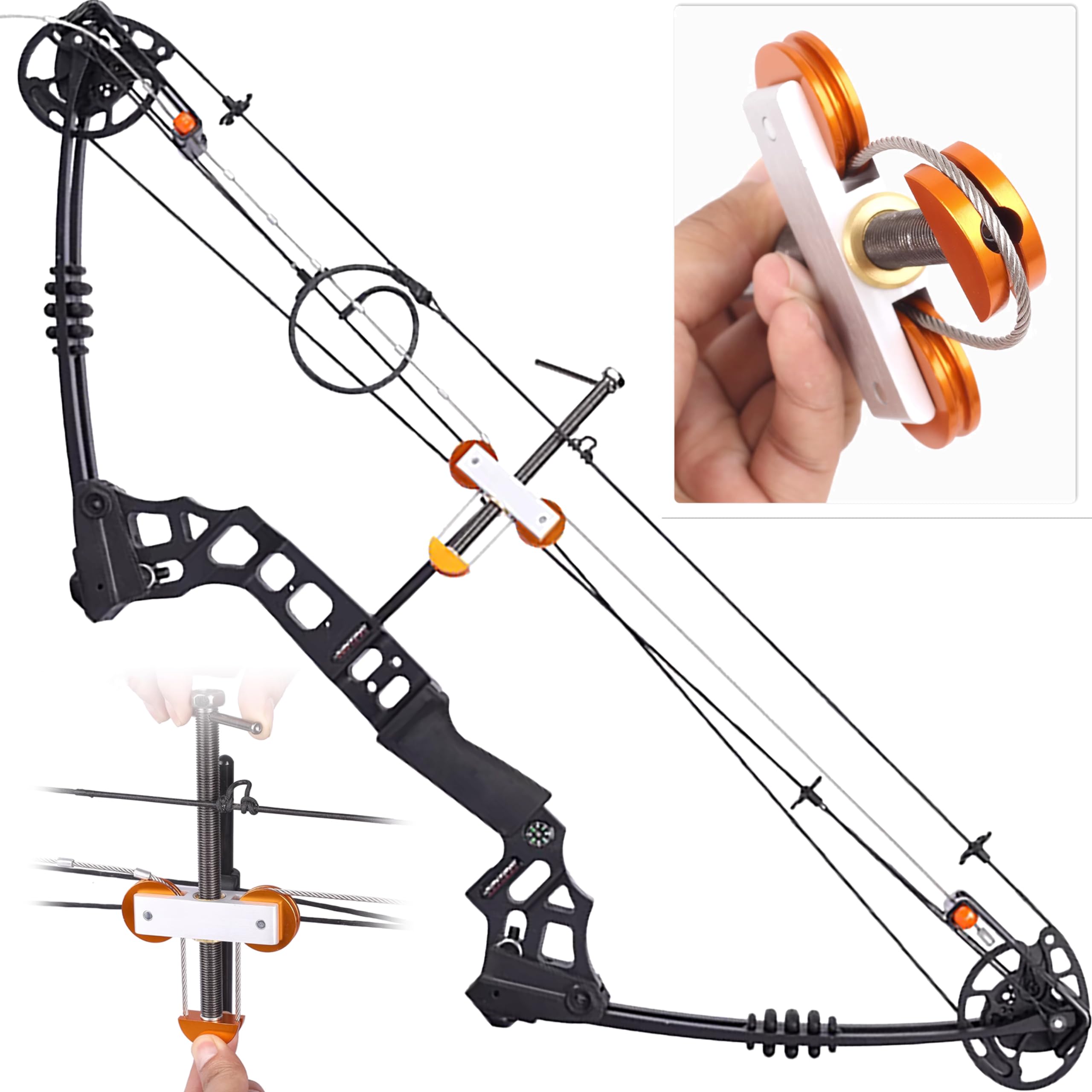 **Universal Aluminum Compound Bow Press - Portable Hunting Bow Press Tool for Archery, String Replacement & Bow Opener | Perfect for DIY Bow Maintenance & Hunting Accessories**
