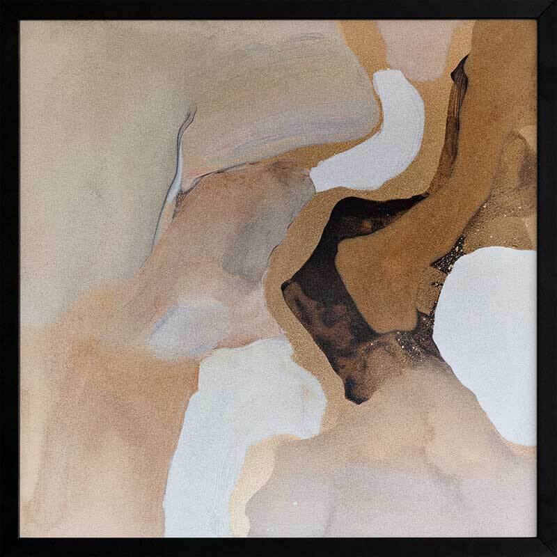 Dune Dance II Framed Wall Art Print - Modern Abstract Canvas Painting for Living Room, Bedroom & Office Decor