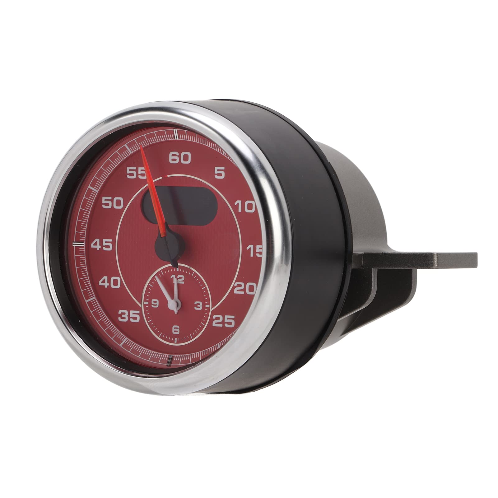 High Accuracy Professional Dashboard Gauge Clock & Lap Timer - Bright Red Car Interior Accessory for Racing, Track Days & Performance Driving