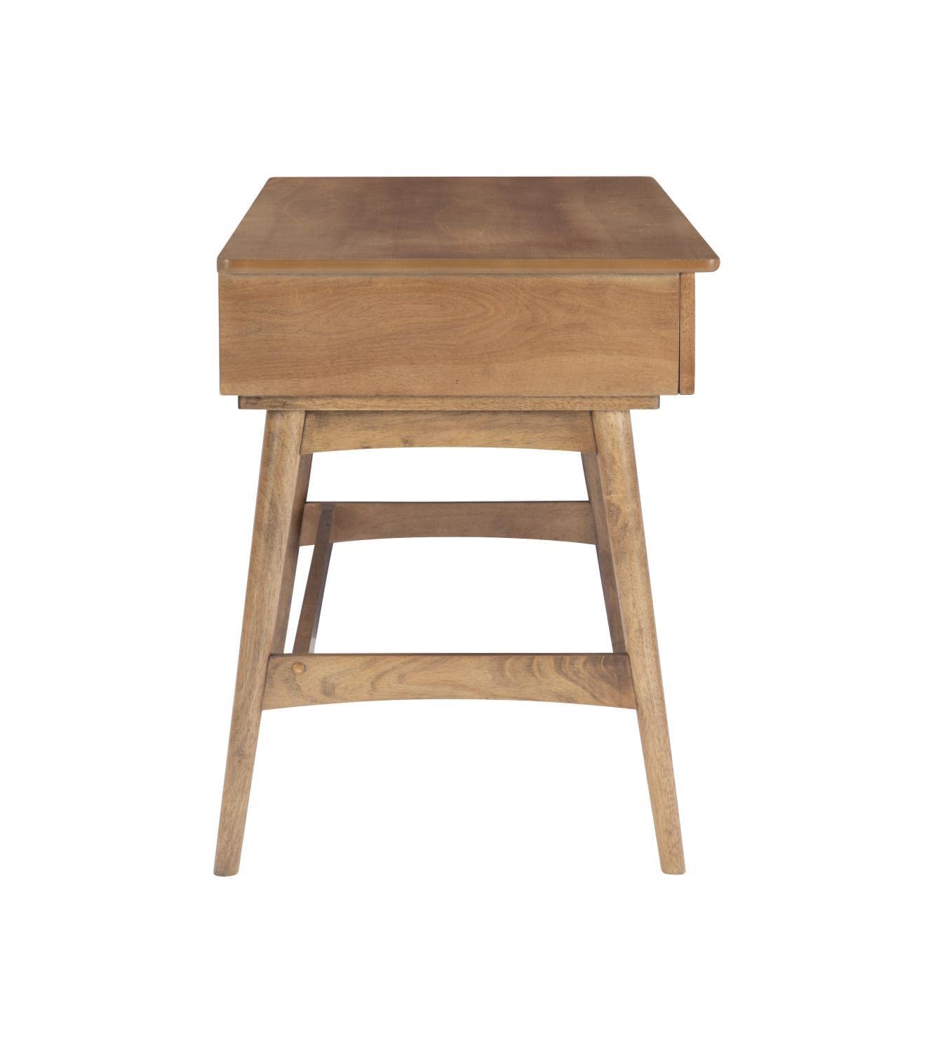 Linon Ryker Rattan Desk - Stylish & Durable Woven Rattan Writing Desk for Home Office, Study, or Dorm Room - Perfect for Small Spaces & Boho Decor