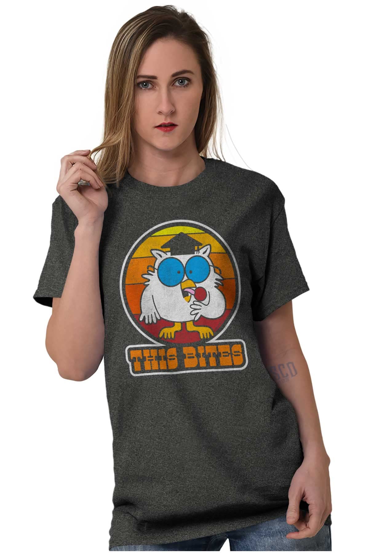 Funny Mr Owl Tootsie Pop Graphic T-Shirt for Men & Women - Vintage Candy Lover Tee for Casual Wear & Gift Giving
