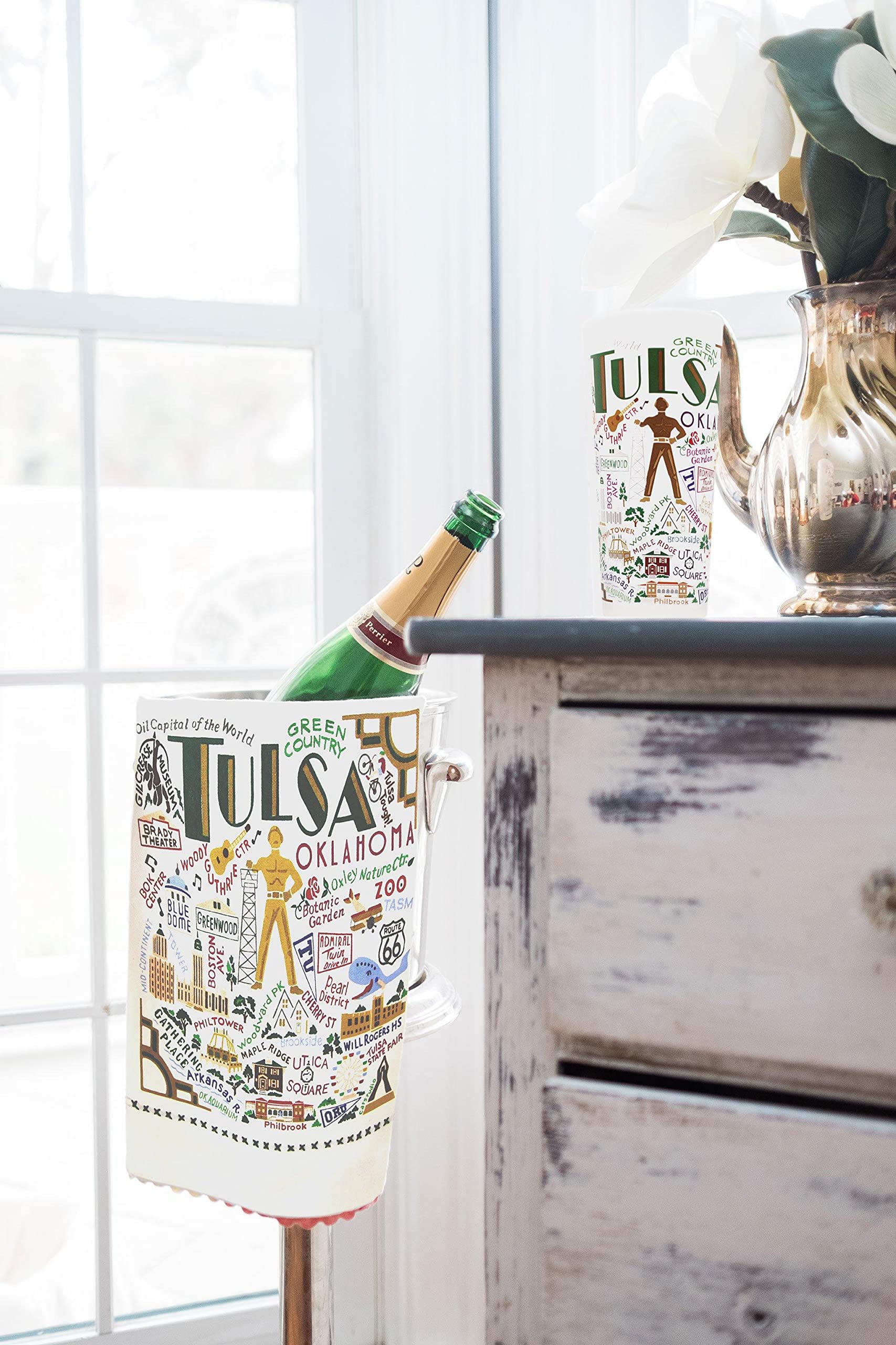 Catstudio Tulsa Frosted Glass Cup - 15oz Dishwasher Safe Tumbler for Kitchen, Home & Office Use - Perfect as Wedding Gifts & Party Drinkware