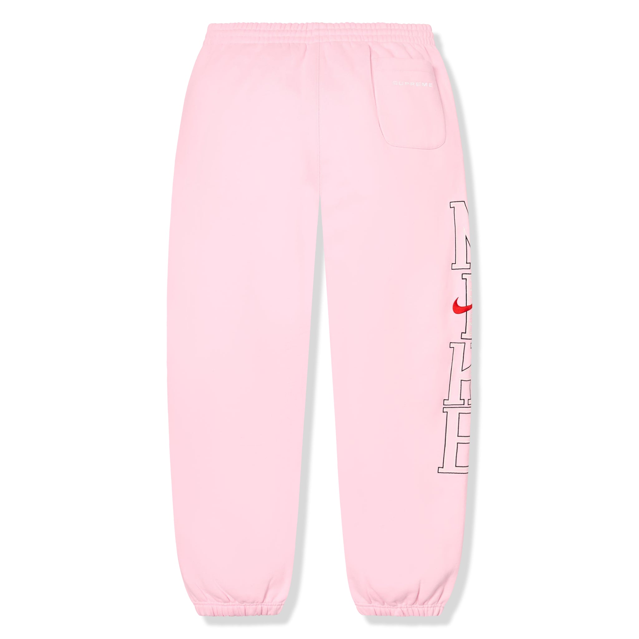 Nike x Supreme Light Pink Sweatpants for Women & Men - Comfortable Joggers with Drawstring Waist - Perfect for Gym, Running, Lounge & Streetwear Fashion