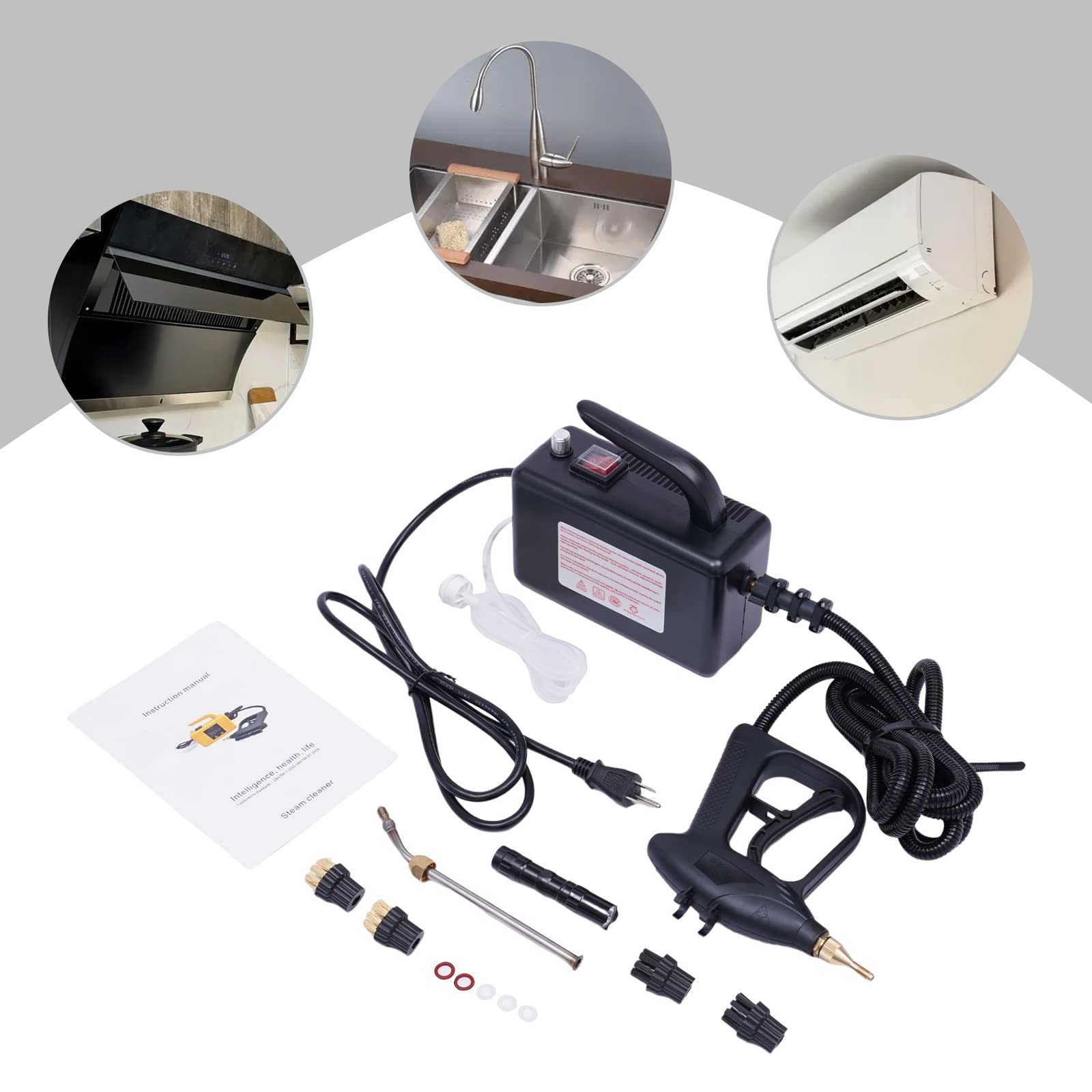 Handheld Steam Cleaner - High Pressure & High Temp for Kitchen, Car, Toilet
