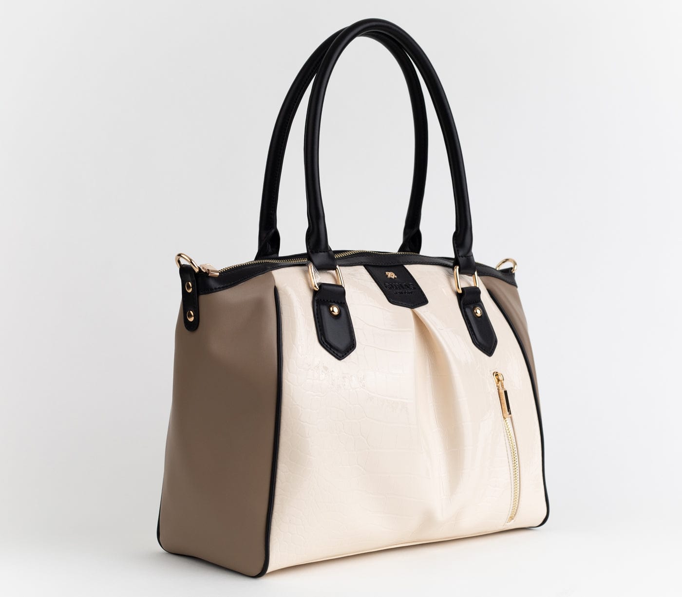 Madison Vegan Leather Handbag for Women - Stylish Beige Trio Crossbody Purse | Perfect for Work, Travel & Everyday Use