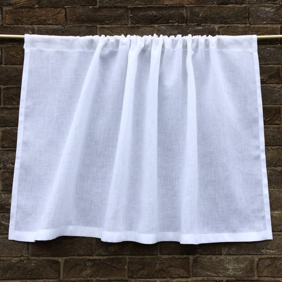 Premium Sankey Pure Linen Window & Door Curtain Panels with Double Rod Pockets - Elegant Home Decor for Living Room & Bedroom