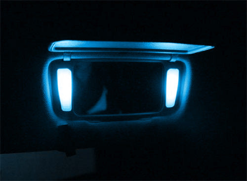 2 Pack Ice Blue 3 SMD 6641 LED Bulbs for Car Vanity Mirror & Sun Visor Lights - Perfect for Interior Car Lighting, Night Driving, and Makeup Application