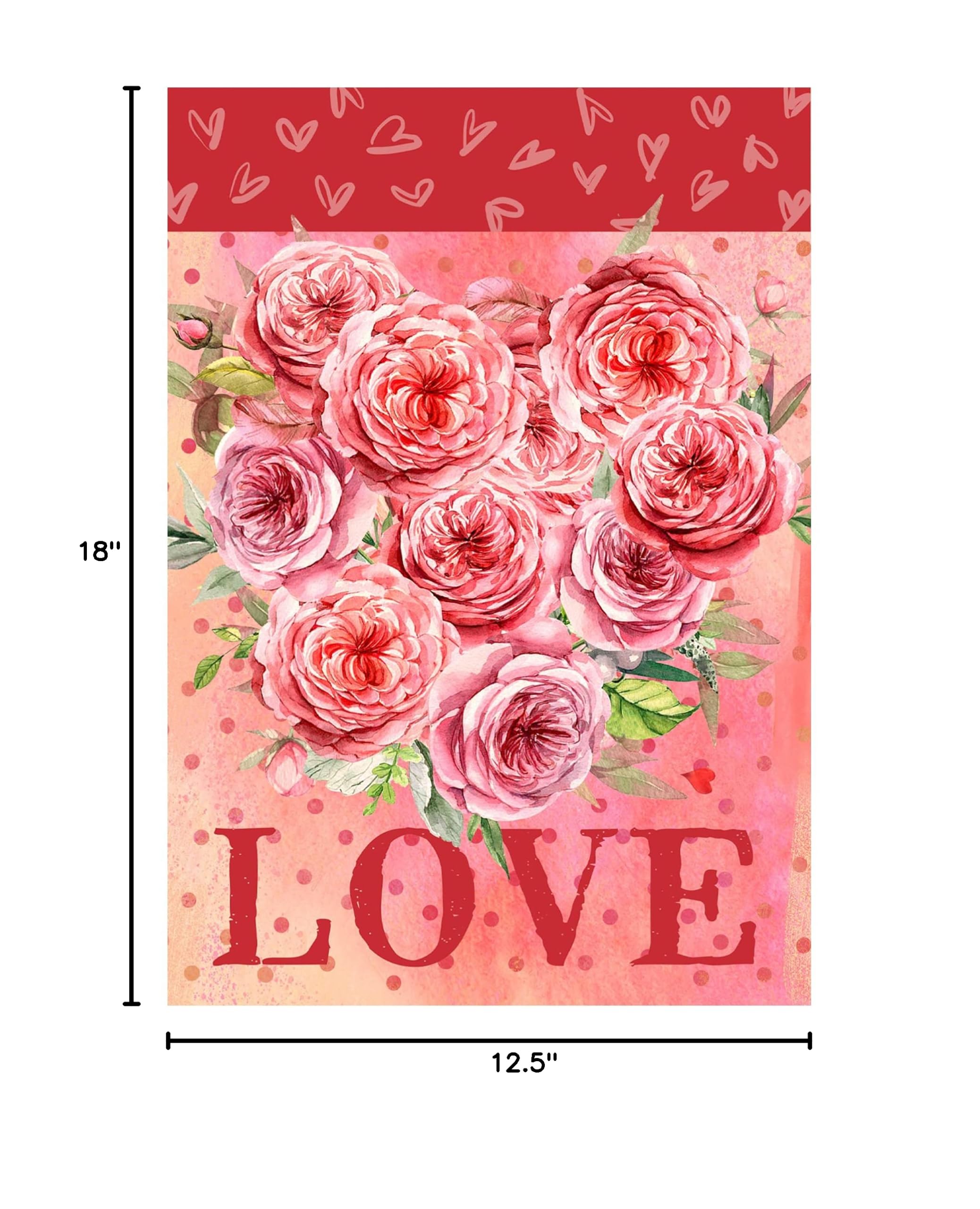 Northlight Love Rose Bouquet Outdoor Garden Flag 12.5