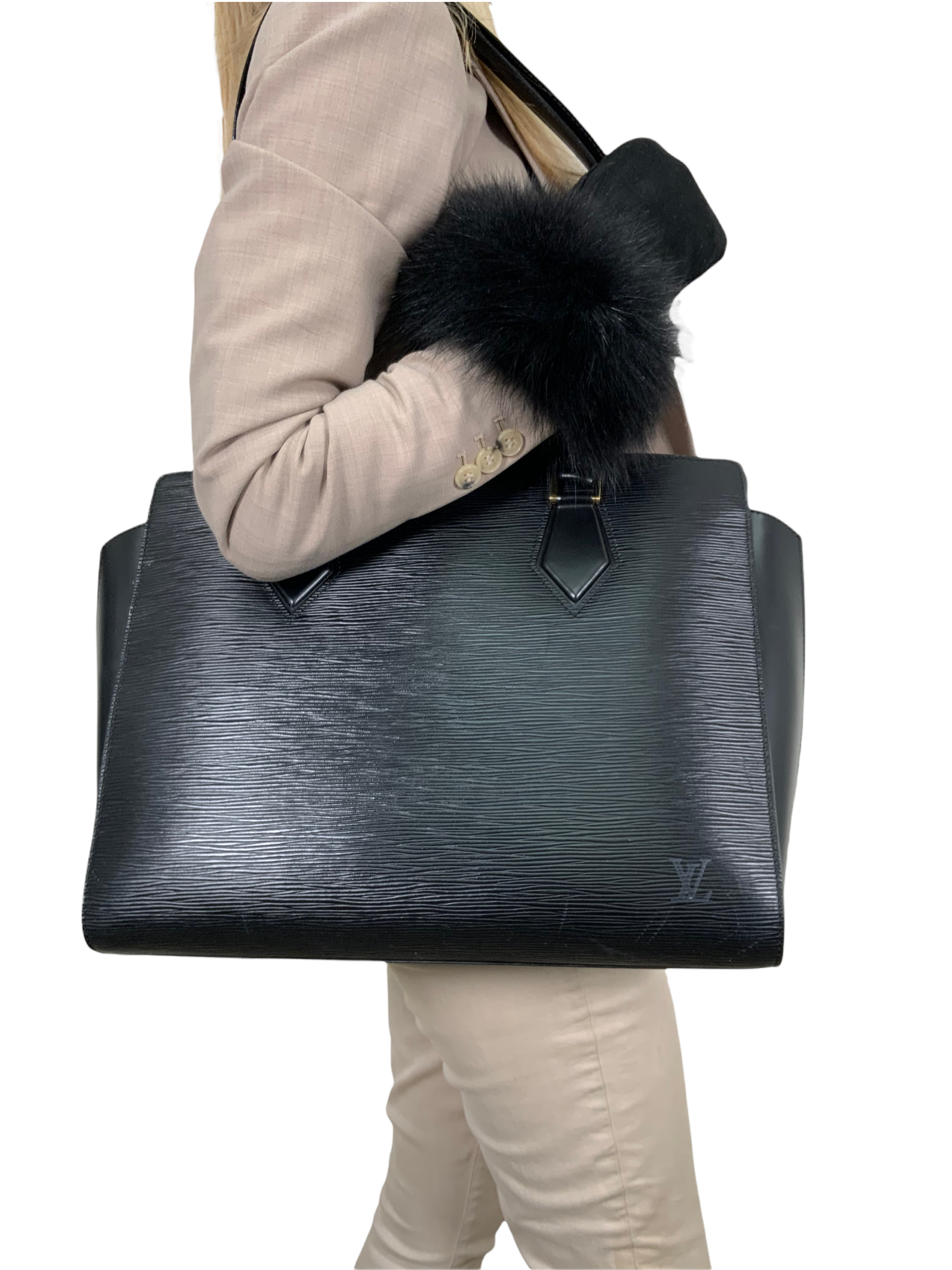 Authentic Louis Vuitton Epi Leather Duplex Crossbody Bag for Women - Luxury Designer Handbag Perfect for Work, Travel & Evening Events