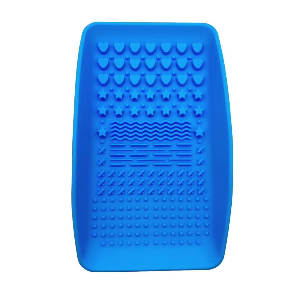 Portable Silicone Makeup Brush Cleaning Mat - Baby Blue | Travel-Friendly & Easy to Clean | Perfect for Home, Travel & Professional Makeup Artists