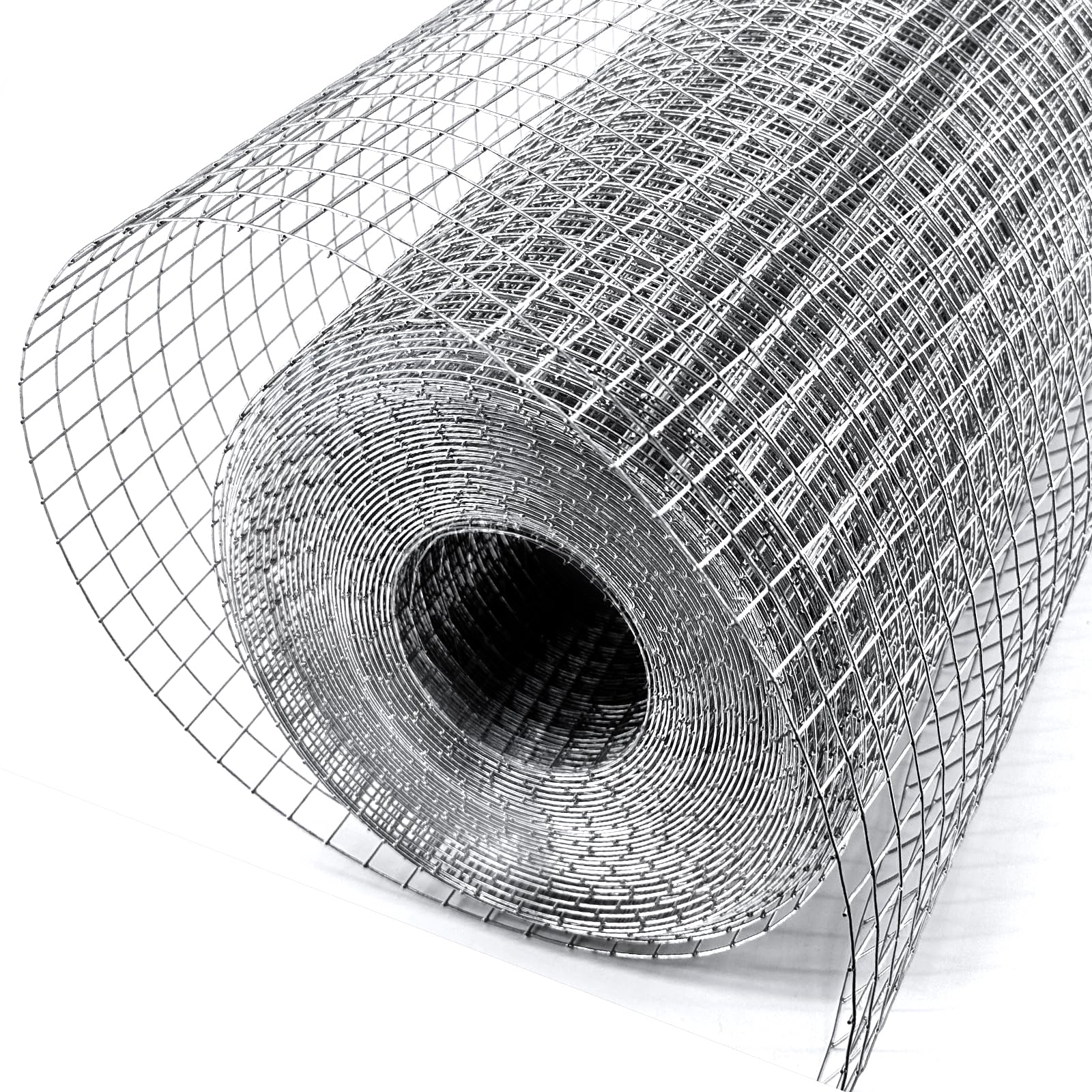 19 Gauge Galvanized Welded Wire Mesh Roll - 1/2 Inch Holes, 48
