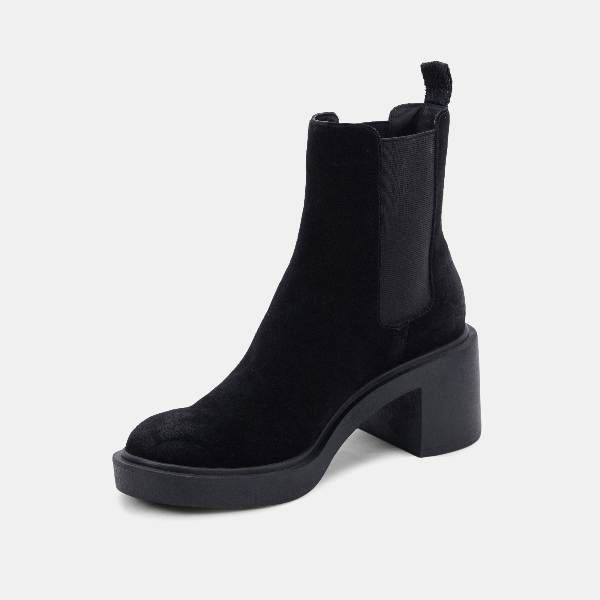 GUNNER BOOTIES BLACK SUEDE - Women's Fashion Ankle Boots for Fall & Winter | Comfortable & Stylish Suede Shoes for Casual Outings, Work, and Date Nights