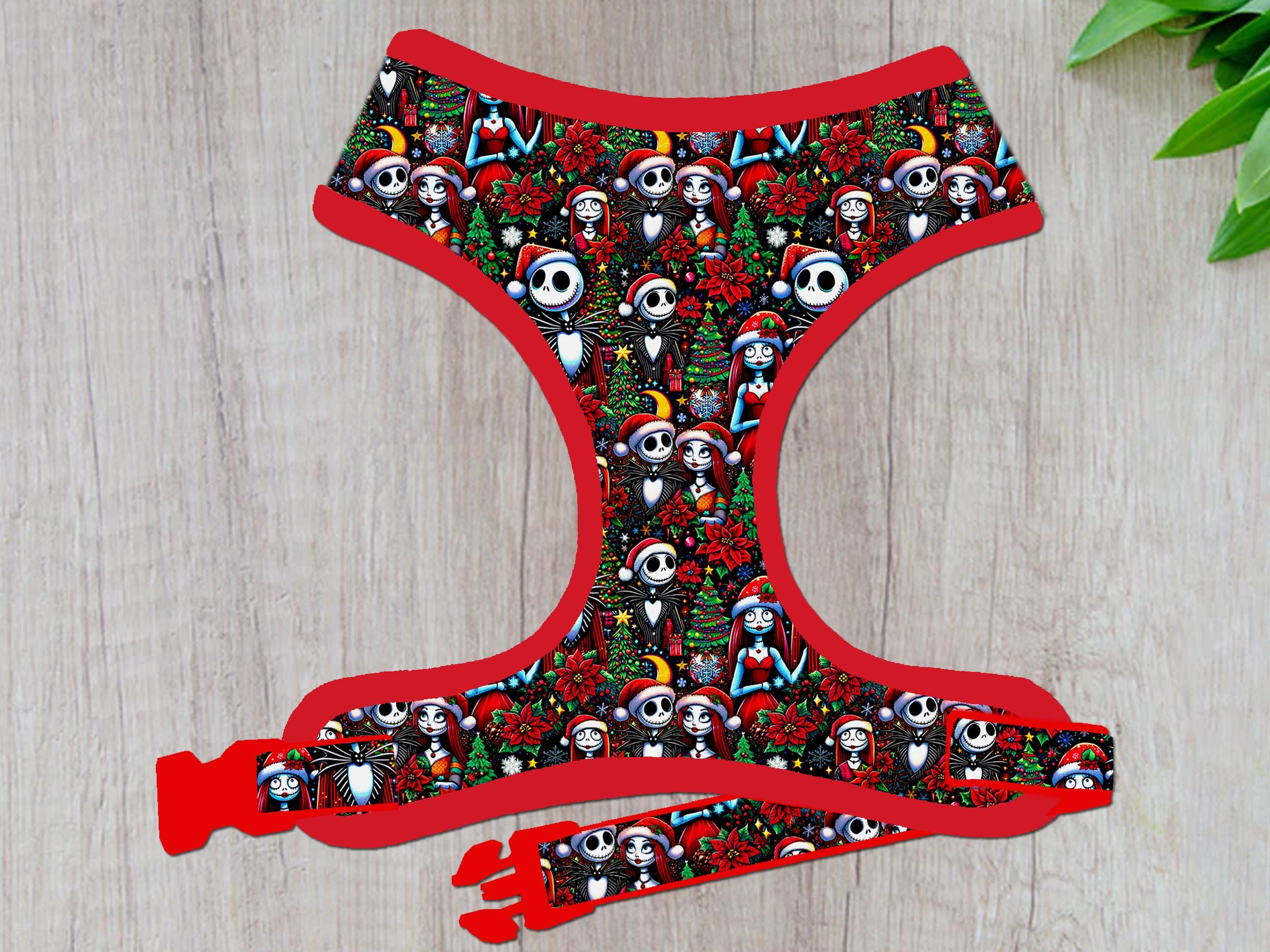 Retro Nightmare Before Christmas Dog Harness - Festive Pet Costume for Halloween & Christmas Celebrations