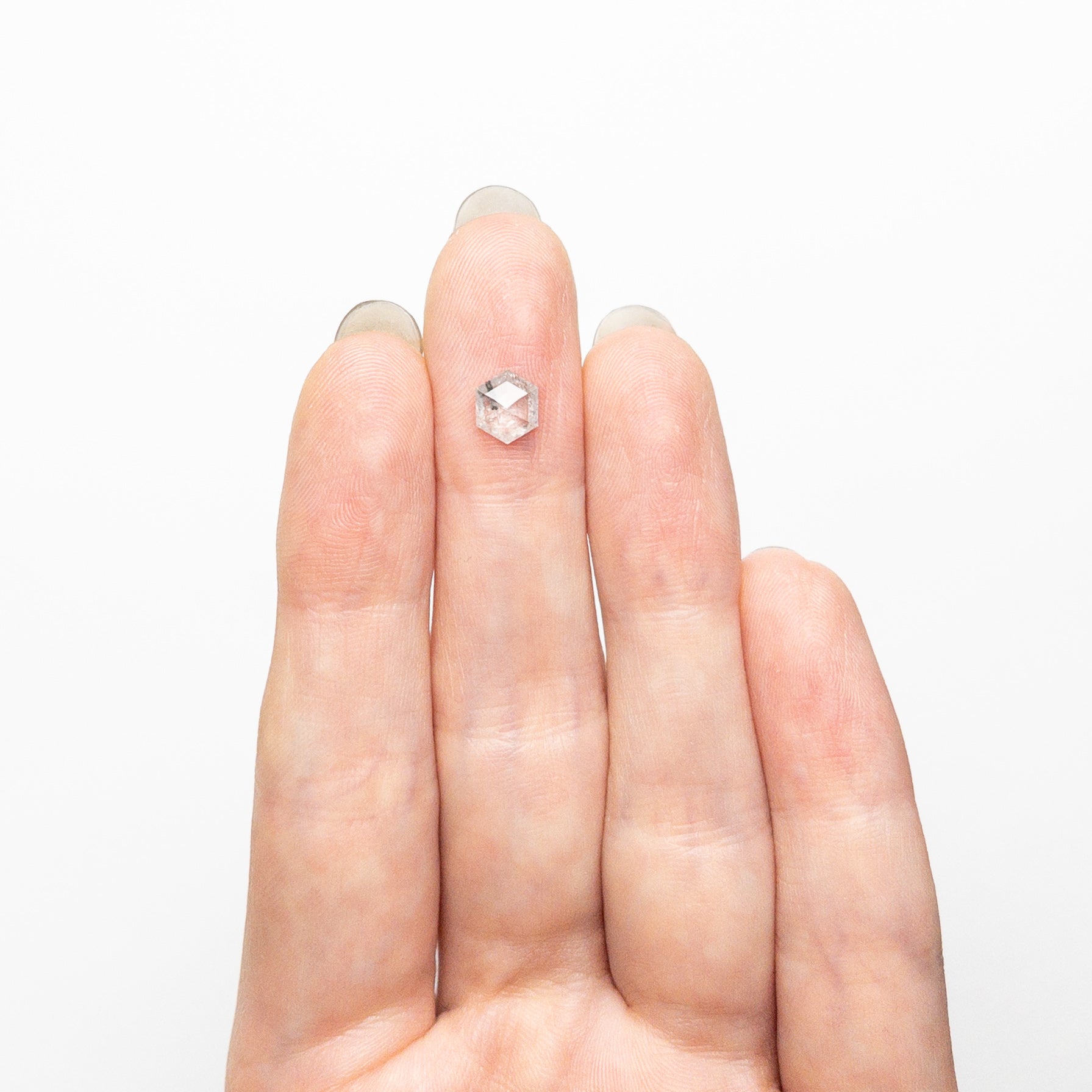 0.65ct Hexagon Rose Cut Loose Gemstone - 6.55x5.41x2.28mm Natural Diamond Alternative for Jewelry Making & Engagement Rings (Item #25457-22) - Perfect for Custom Rings, Necklaces & DIY Jewelry Projects