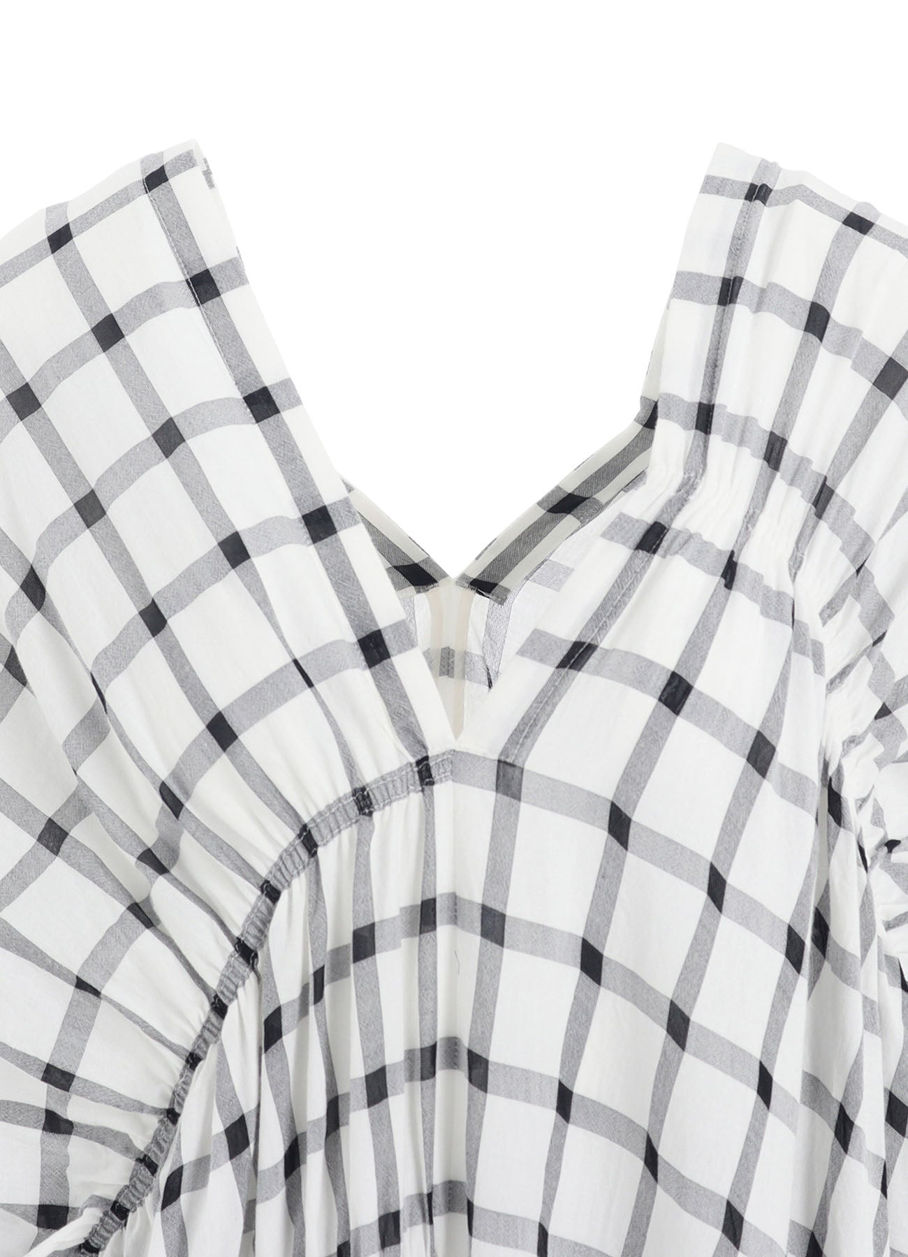 Stylish Cotton Cupro Plaid Gathered Dress for Women | Comfortable & Elegant Casual Wear | Perfect for Office, Parties & Date Nights