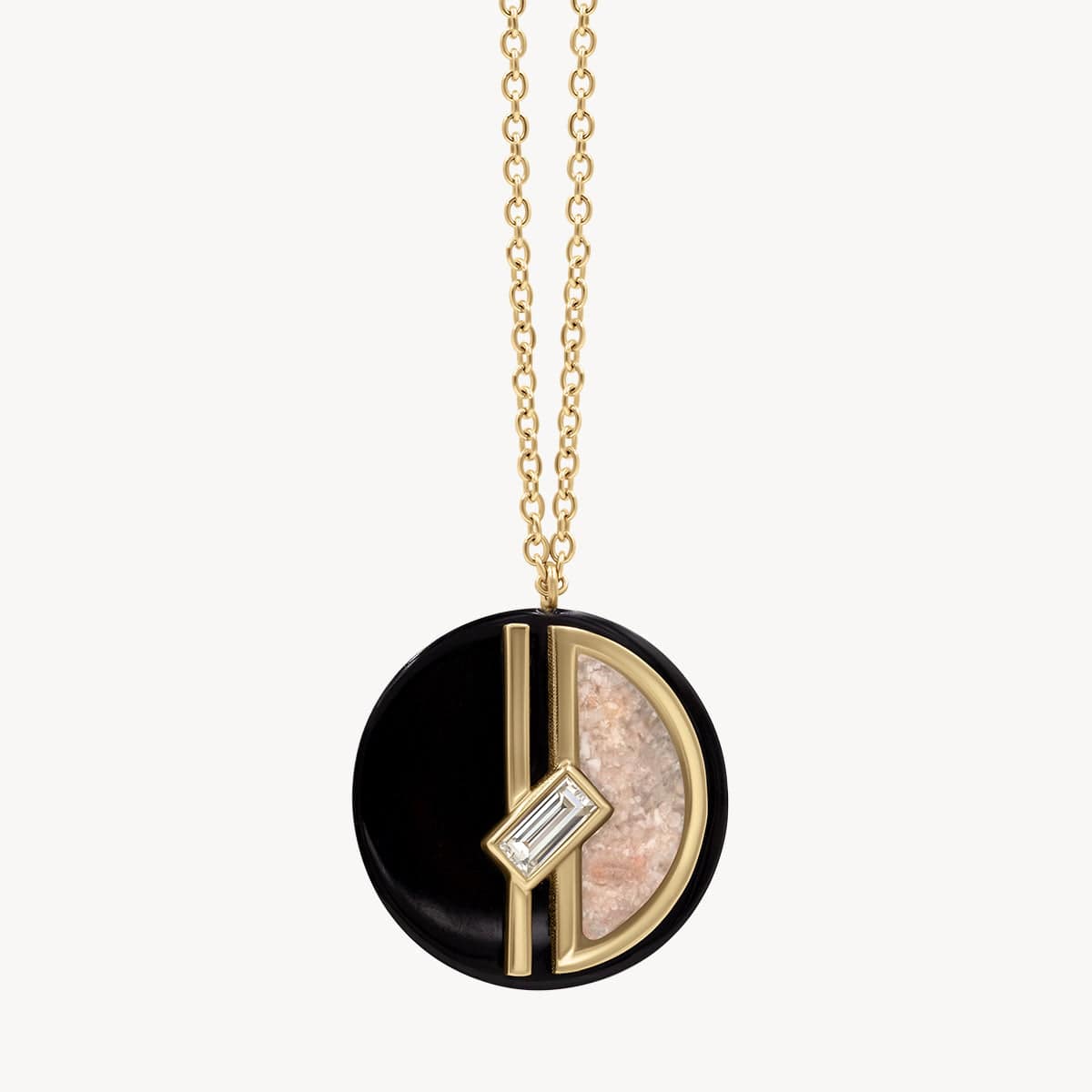 Onyx Mod Necklace - Stylish Black Onyx Pendant for Women & Men | Perfect for Casual Wear, Parties & Gifts