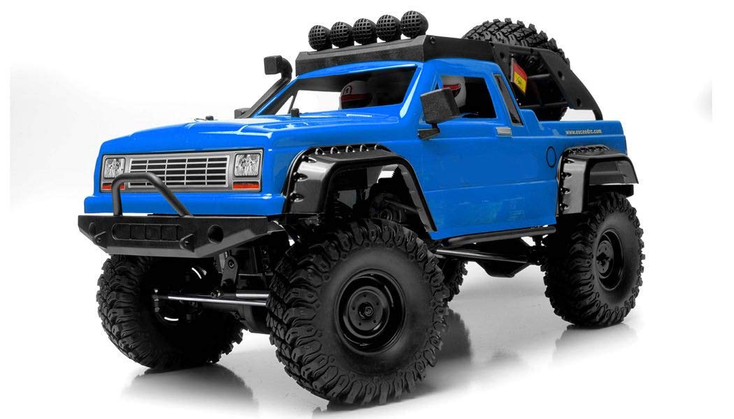 Exceed RC Rock Crawler 1/10 Scale 2.4GHz 4WD Electric Remote Control Off-Road Truck - Waterproof RTR Ready-to-Run Crawler Car for Adults & Kids (Blue) | Ideal for Trail Adventures, Backyard Driving & Off-Road Racing