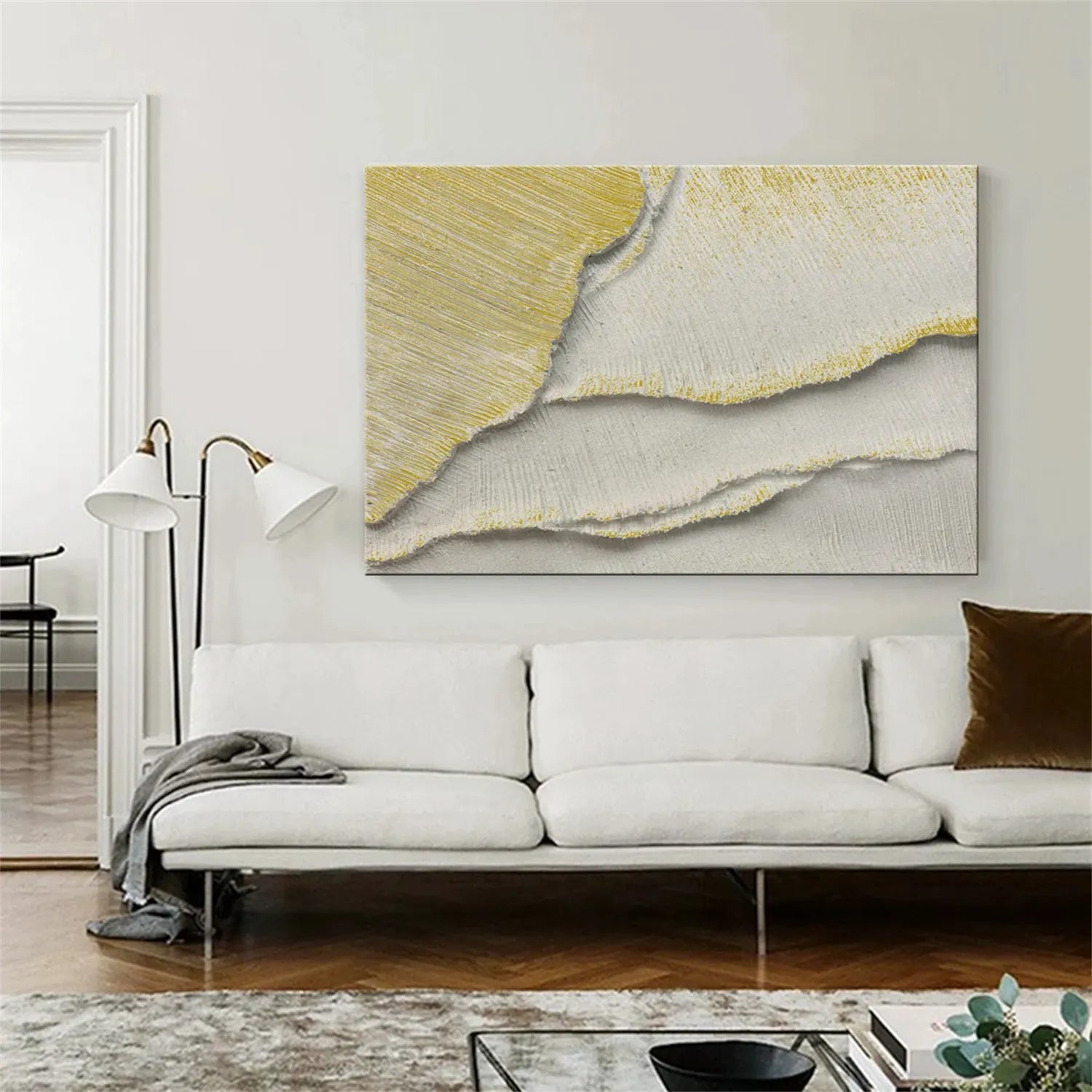 Minimalist Textured Plaster Art Painting - Abstract Wall Decor for Living Room, Bedroom & Office | #MM299