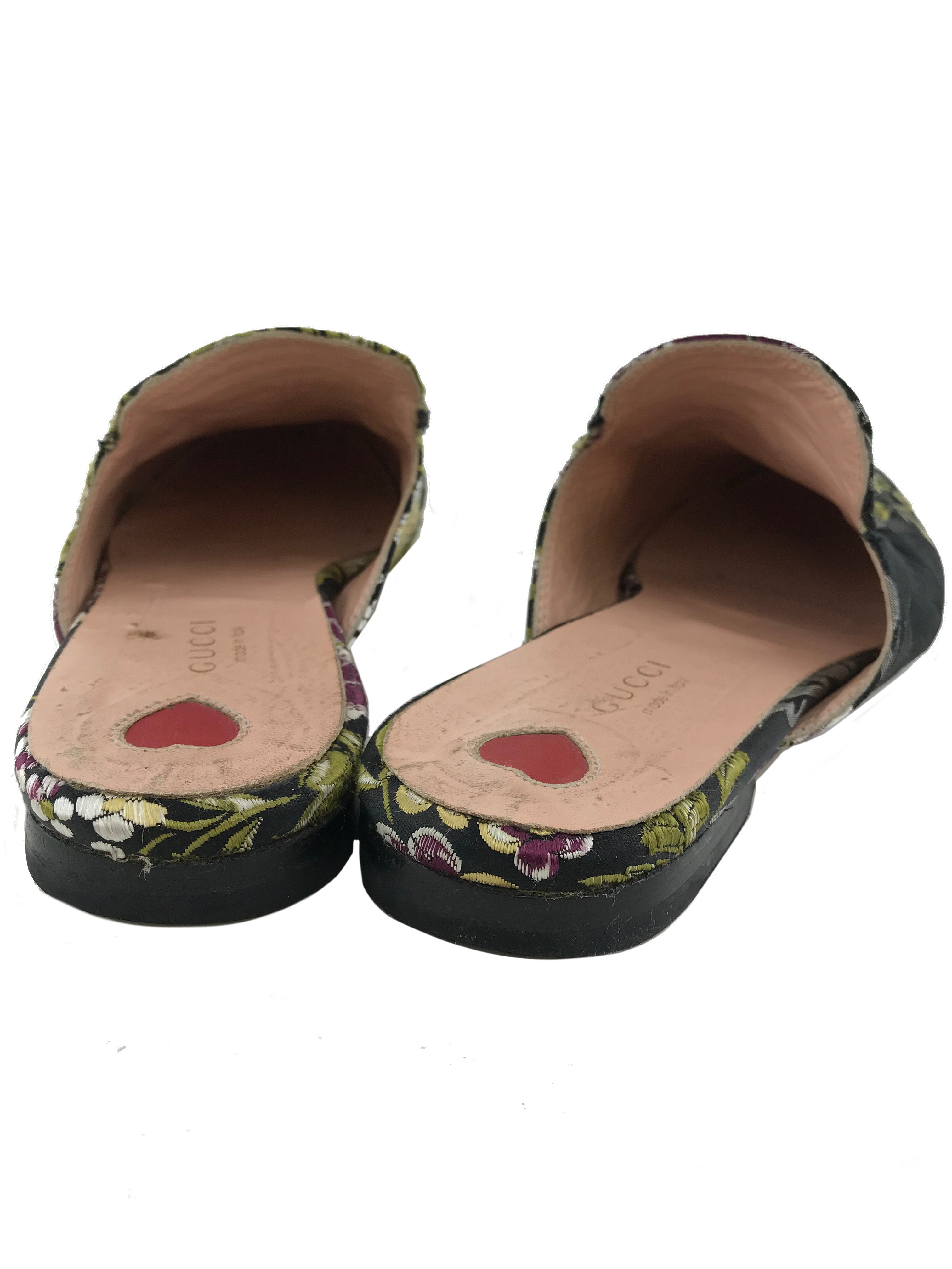 Gucci Princetown Floral Jacquard Horsebit Mules - Women's Size 9 US | Luxury Designer Loafers for Women | Perfect for Office, Parties & Casual Outings