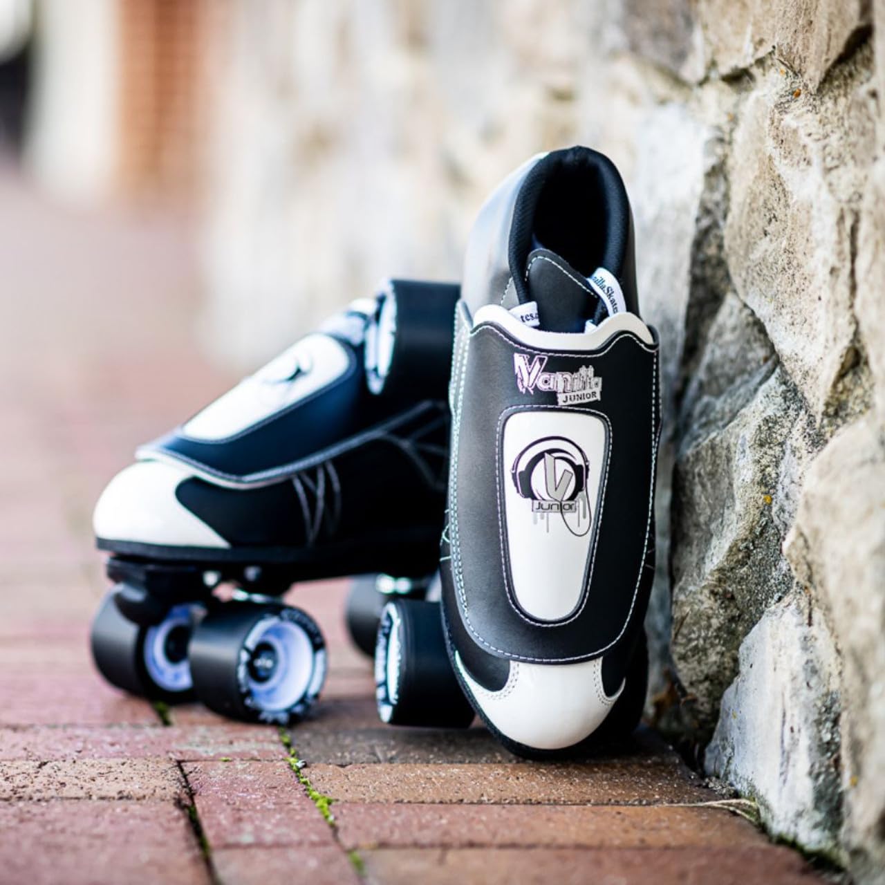 VNLA Junior Tuxedo Jam Skates - Unisex Indoor Roller Skates for Tricks, Jam & Speed Skating | Perfect for Rink, Roller Derby & Artistic Skating