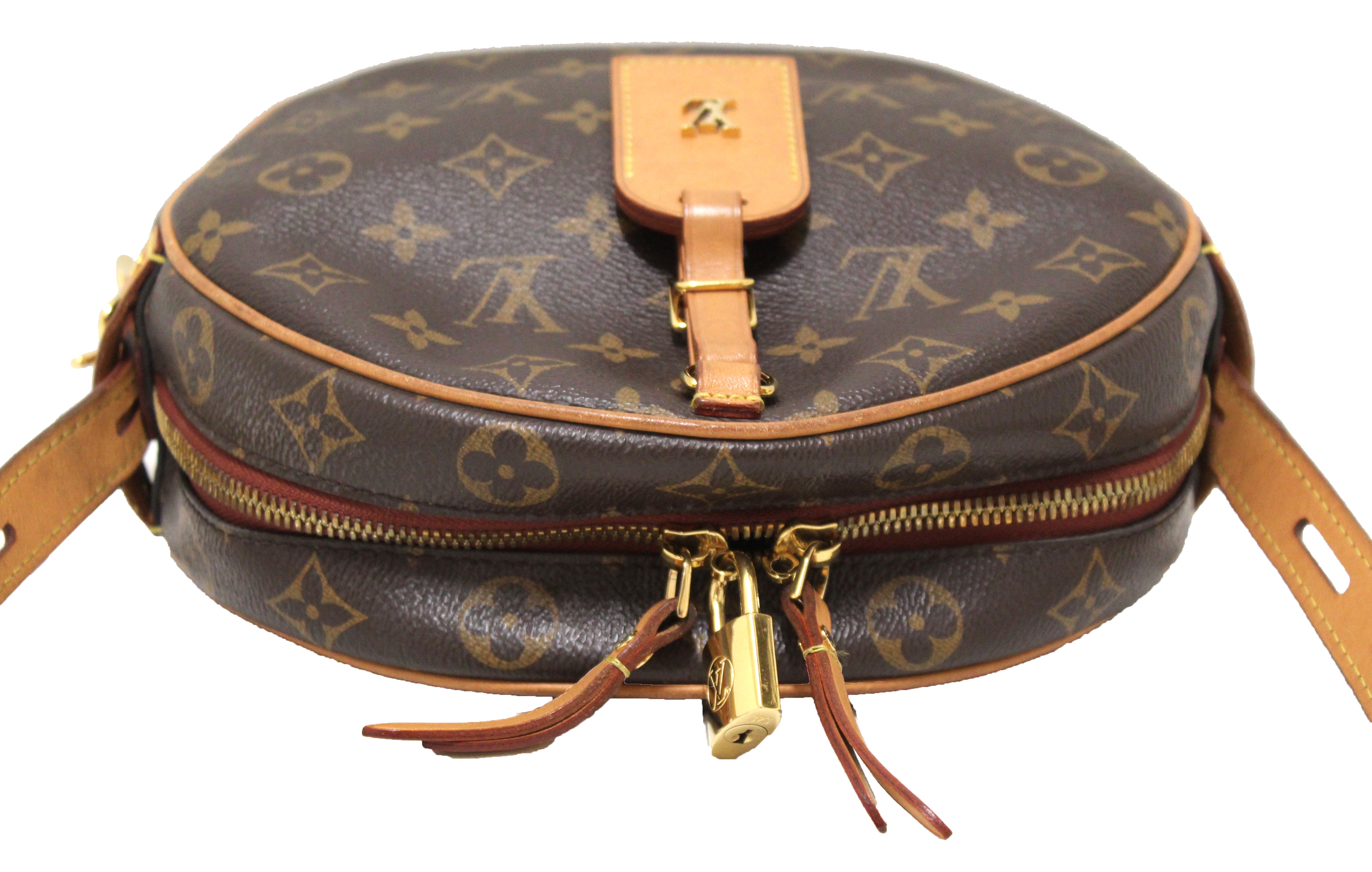 Authentic Louis Vuitton Classic Monogram Boite Chapeau Souple MM Handbag - Luxury Designer Shoulder Bag for Women, Perfect for Travel, Work & Everyday Use