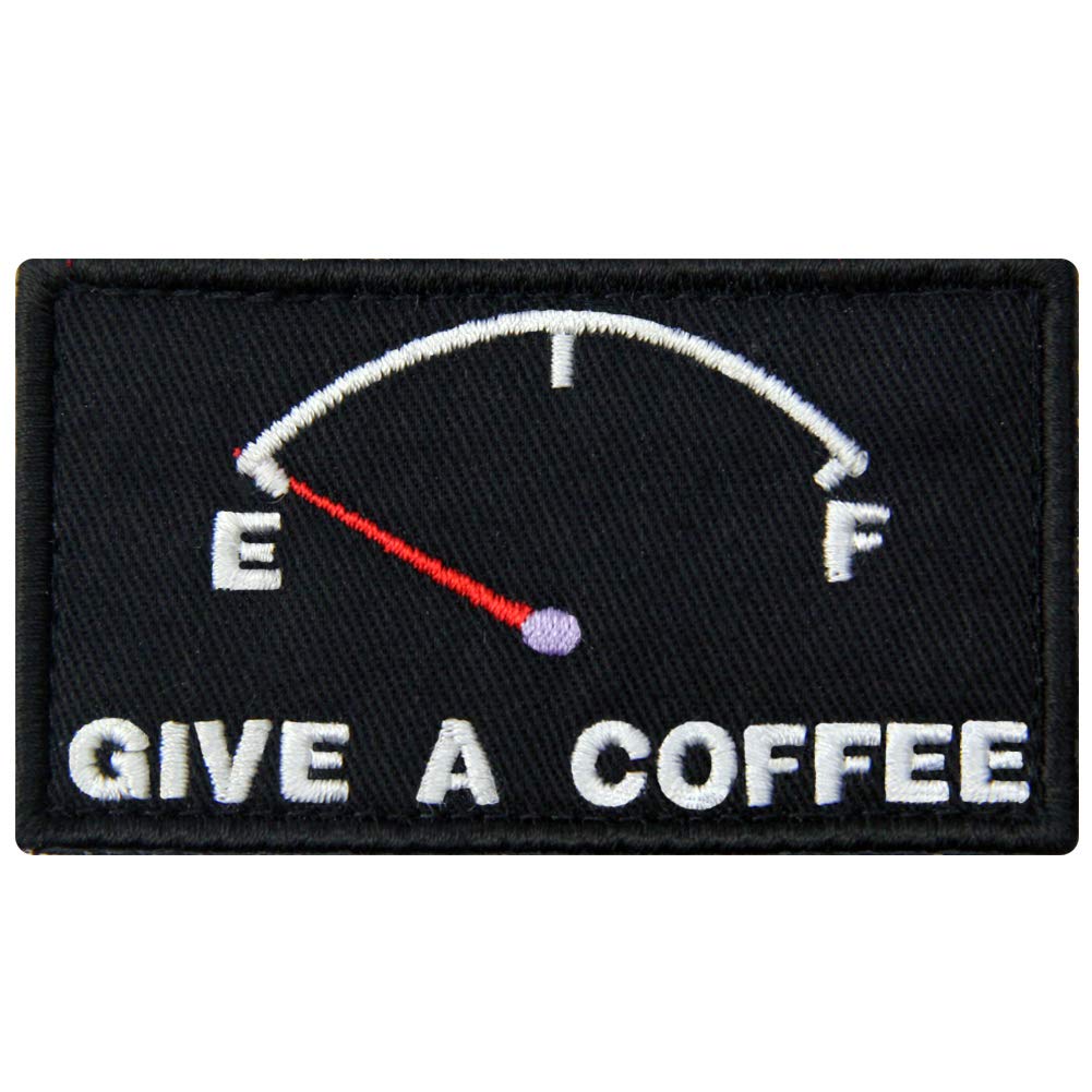 Funny Coffee Embroidered Patch - Hook and Loop Fastener Applique for Jackets, Hats, Bags - Perfect for Gifts & DIY Crafts