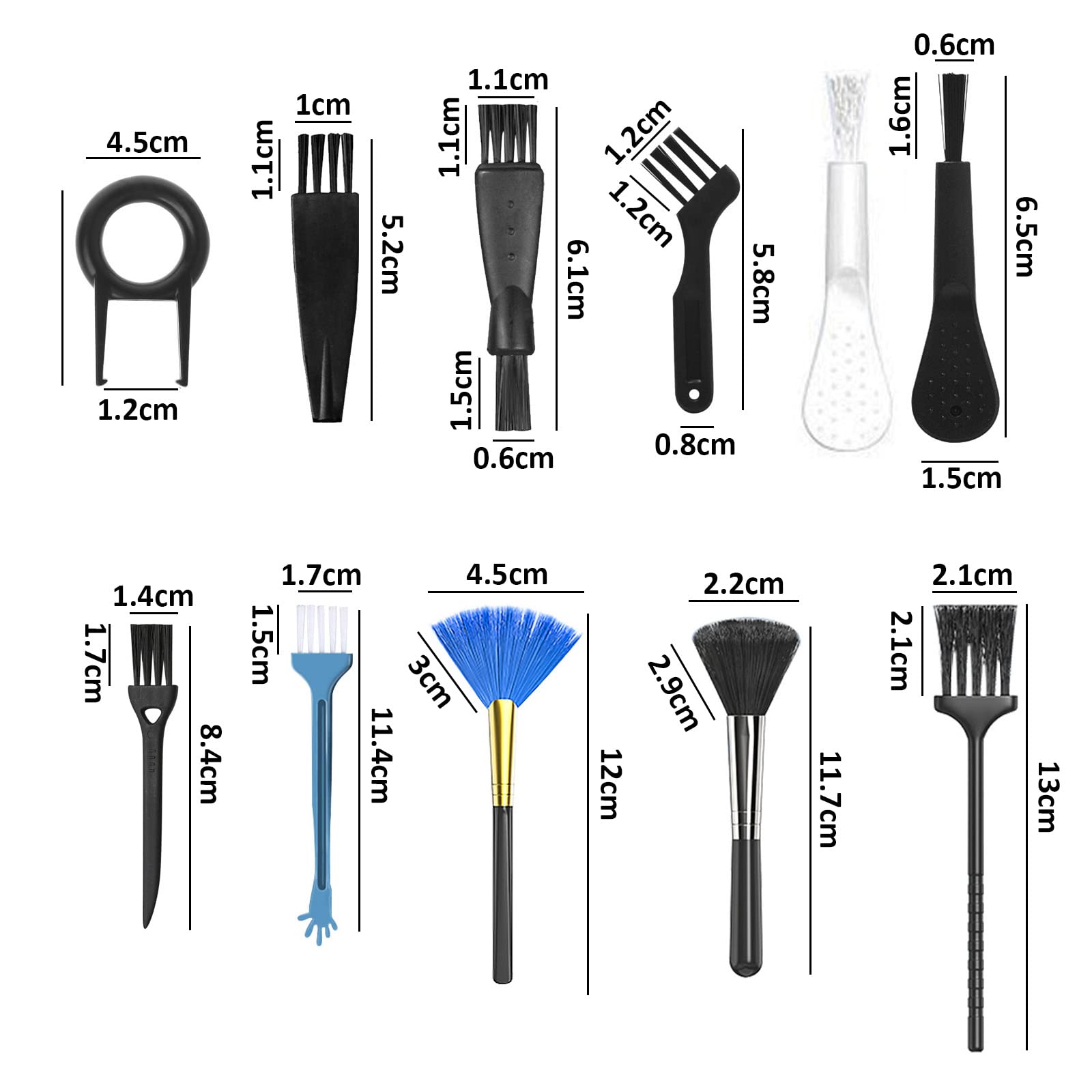 12PCS Nylon Anti-Static Keyboard Cleaning Brushes with Plastic Handle - Computer & Laptop Cleaning Kit for Electronics, PC, MacBook - Perfect for Office, Home & Gaming Setup Maintenance