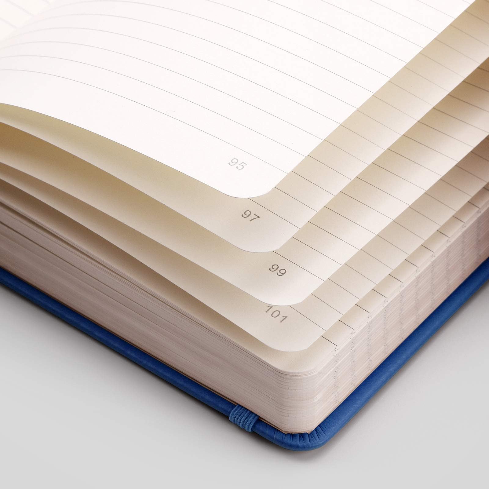 Premium EMSHOI Leather Journal Notebook - 120gsm Thick A5 Hardcover Writing Notebook with Sticky Notes, 256 Numbered College Ruled Pages for Work, School & Creative Writing (5.75