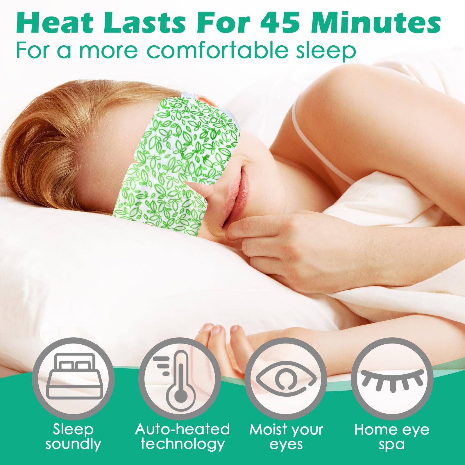 50 Pack Self-Heating Steam Eye Masks for Dry Eyes Relief - Unscented Warm Spa Sleep Masks for Home, Office & Travel - Perfect for Stress Relief, Relaxation & Eyestrain Relief