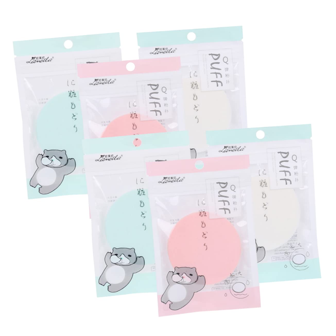 Minkissy 6-Piece Beauty Blender Sponge Set - Soft Makeup Sponges for Foundation, Powder & Liquid Cosmetics - Professional Cosmetic Applicators for Flawless Blending - Perfect for Daily Makeup & Travel