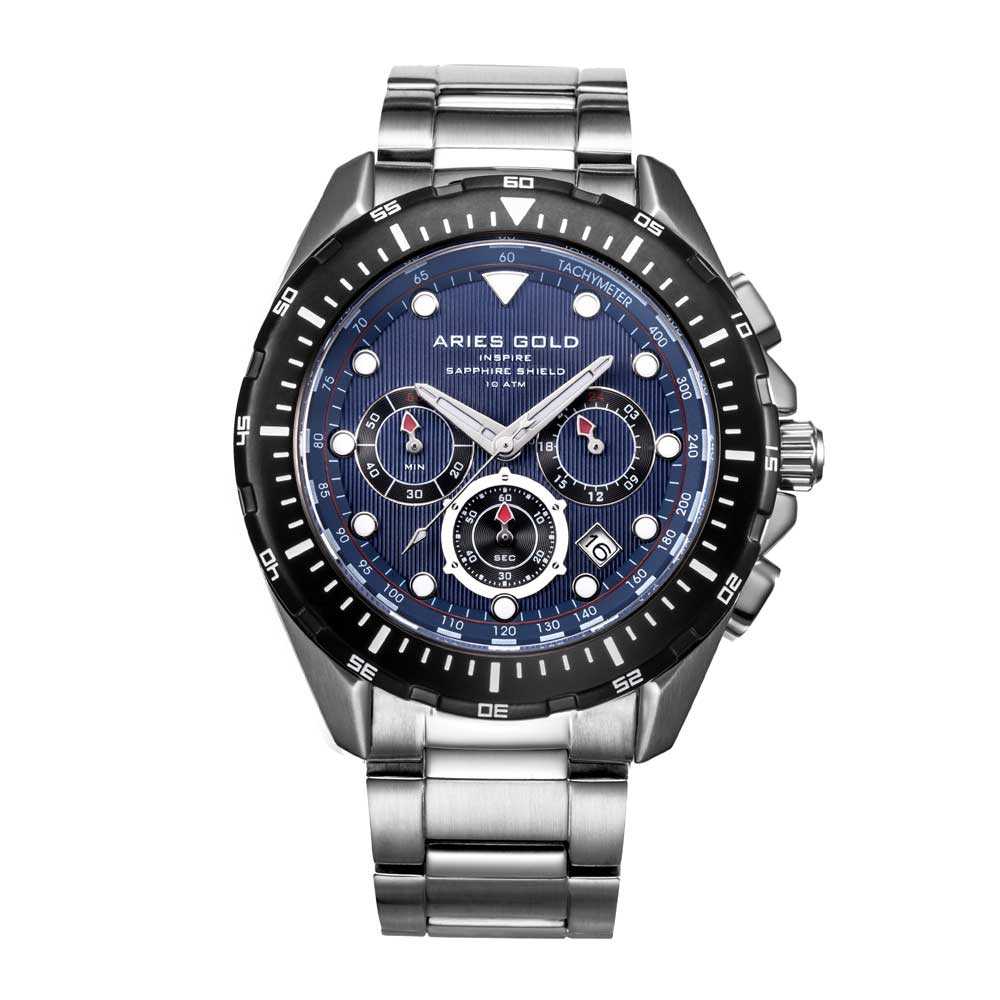 Aries Gold Atlantic G 7002 SBK BU - Stylish and Durable Smartwatch for Men & Women - Perfect for Fitness Tracking, Notifications & Everyday Wear