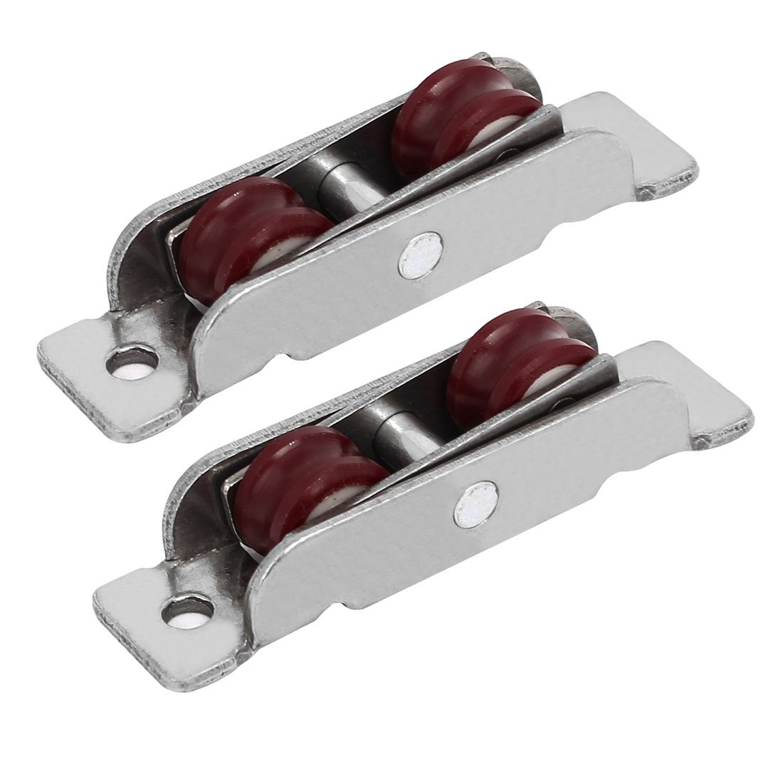 12.5mm x 8mm Double Nylon Rollers Sliding Window Sash Pulley Wheel - 2 Pack Replacement Parts for Smooth Window Operation - Perfect for Home, Office & DIY Window Repair Projects