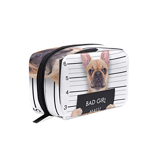 Stylish Dog Print Cosmetic Bag for Women - Waterproof Travel Makeup Toiletry Organizer Pouch - Perfect for Vacation, Gym, and Daily Essentials Storage