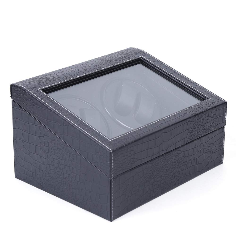 Automatic Rotating Watch Winder Box - 6 Watch Storage Display Case with LED Light for Luxury Watch Collection | Perfect for Home, Office & Travel Use
