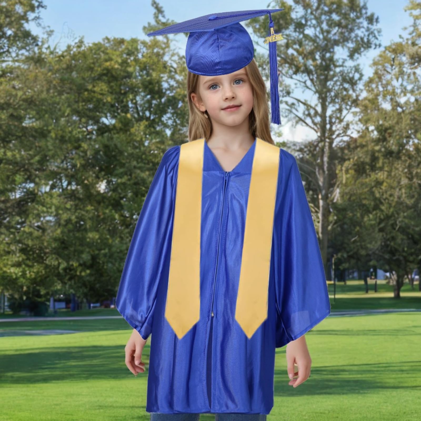 Yolsun 2025 Kindergarten Graduation Cap and Gown Set with Tassel - Preschool Graduation Outfit for Boys & Girls - Perfect for Ceremonies, Photos, and School Events