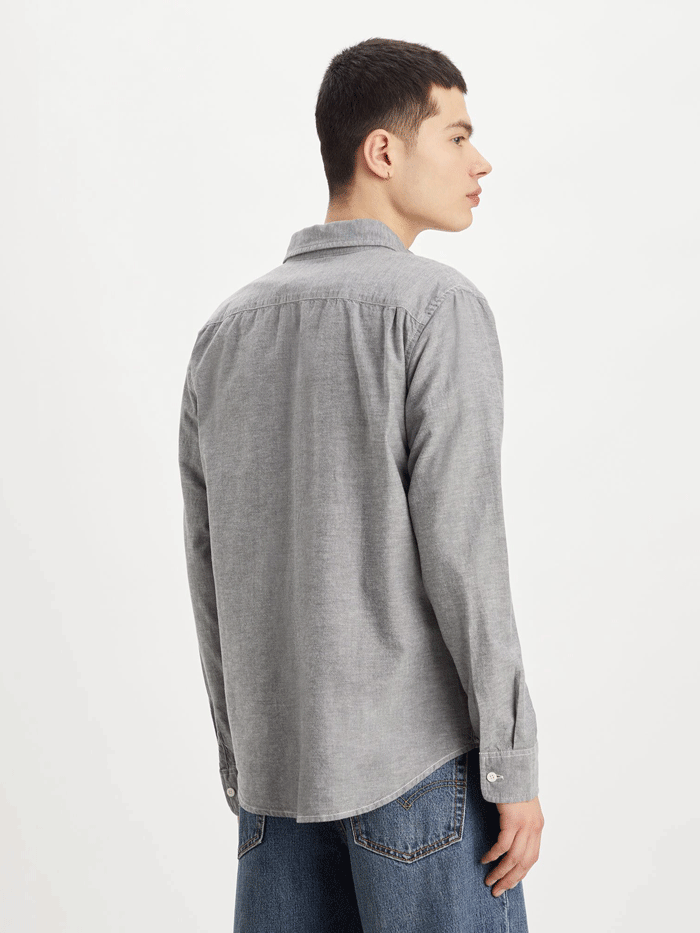 Levi's Men's Classic 1 Pocket Standard Shirt - Raven Grey | Casual Button Down Shirt for Work, Date & Everyday Wear