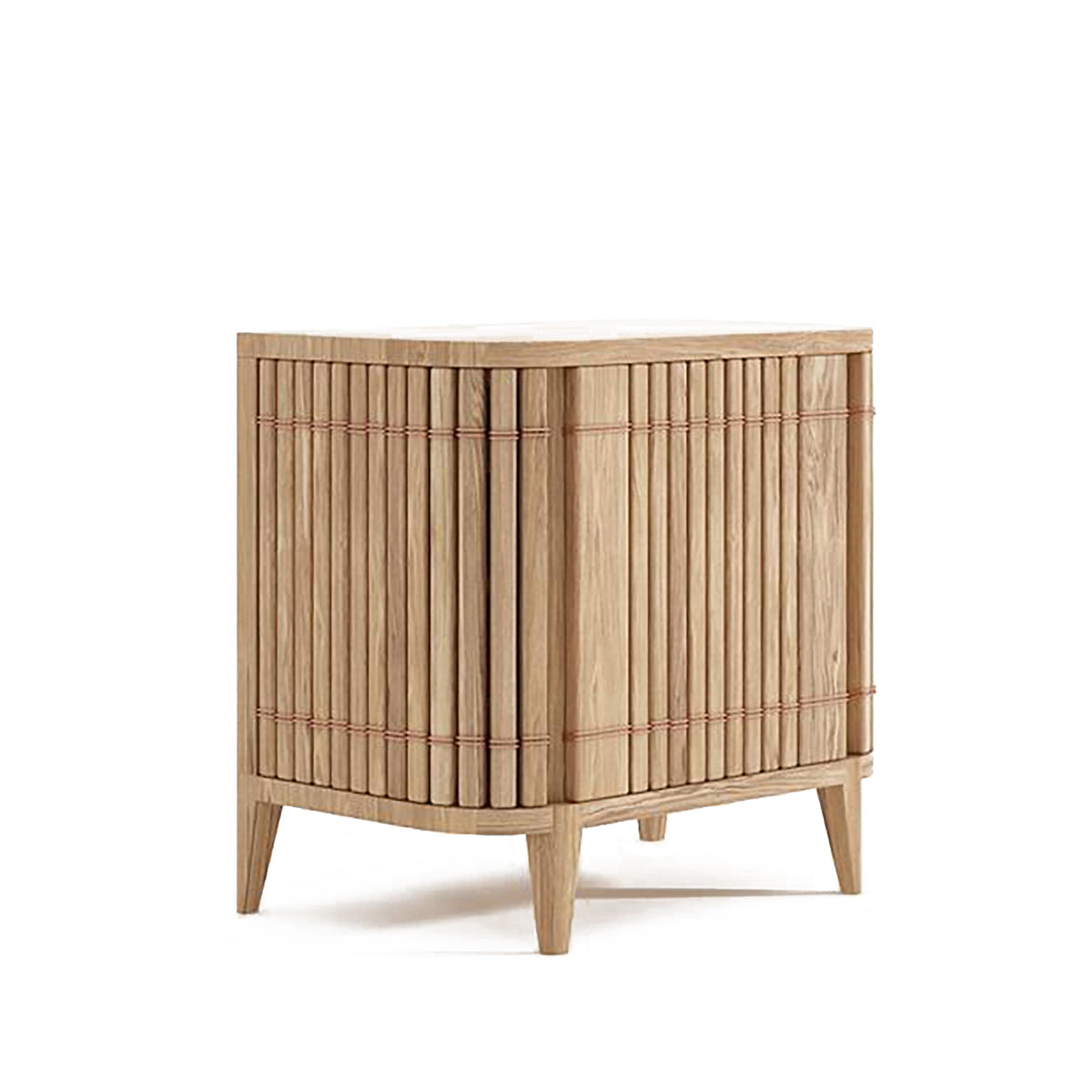Koppar Side Table with Right Hinges - Modern End Table for Living Room, Bedroom, or Office - Small Space Furniture with Convenient Storage